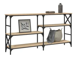 Mesa consola madera de ingeniería roble Sonoma 150x29x76,5 cm