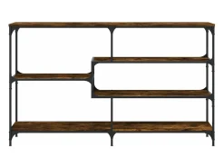 Mesa consola madera de ingeniería roble ahumado 160x32x95 cm
