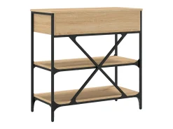 Mesa consola madera de ingeniería roble Sonoma 75x34,5x75 cm