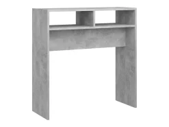 Mesa consola madera de ingeniería gris hormigón 78x30x80 cm