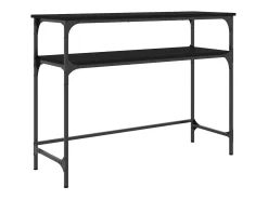 Mesa consola madera de ingeniería negra 100x35,5x75 cm ES582539