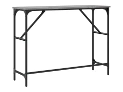 Mesa consola madera de ingeniería gris Sonoma 100x32x75 cm