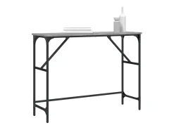 Mesa consola madera de ingeniería gris Sonoma 100x32x75 cm