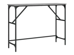 Mesa consola madera de ingeniería gris Sonoma 100x32x75 cm