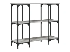 Mesa consola madera de ingeniería gris Sonoma 102x35x90 cm