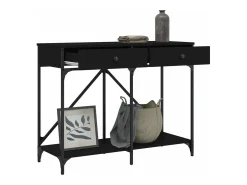 Mesa consola madera de ingeniería negra 100x39x78,5 cm