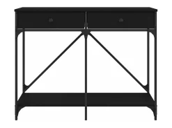 Mesa consola madera de ingeniería negra 100x39x78,5 cm
