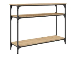 Mesa consola madera de ingeniería roble Sonoma 100x29x75 cm