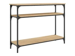 Mesa consola madera de ingeniería roble Sonoma 100x29x75 cm