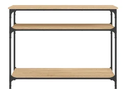 Mesa consola madera de ingeniería roble Sonoma 100x29x75 cm