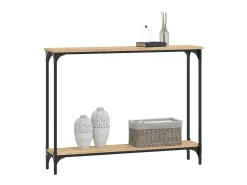 Mesa consola madera de ingeniería roble Sonoma 100x22,5x75 cm ES847228