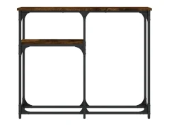 Mesa consola madera de ingeniería roble ahumado 90x22,5x75 cm