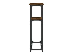 Mesa consola madera de ingeniería roble ahumado 90x22,5x75 cm