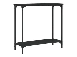 Mesa consola madera de ingeniería negro 75x30,5x75 cm
