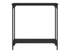Mesa consola madera de ingeniería negro 75x30,5x75 cm