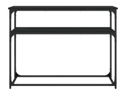 Mesa consola madera de ingeniería negra 100x35,5x75 cm ES179747