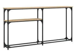 Mesa consola madera de ingeniería roble Sonoma 145x22,5x75 cm
