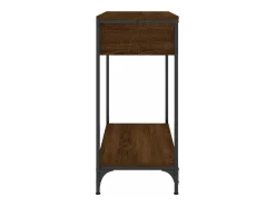 Mesa consola madera de ingeniería marrón roble 75x34,5x75 cm