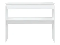 Mesa consola madera de ingeniería blanca 102x30x80 cm ES977156