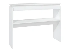 Mesa consola madera de ingeniería blanca 102x30x80 cm ES977156