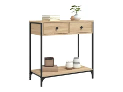 Mesa consola madera de ingeniería roble Sonoma 75x34,5x75 cm ES812480