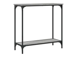 Mesa consola madera de ingeniería gris Sonoma 75x30,5x75 cm ES552652
