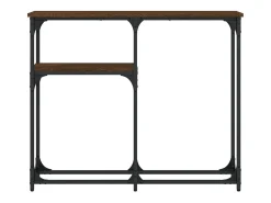 Mesa consola madera de ingeniería marrón roble 90x22,5x75 cm