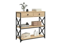 Mesa consola madera de ingeniería roble Sonoma 75x28x75 cm