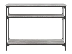 Mesa consola madera de ingeniería gris Sonoma 100x29x75 cm ES724103