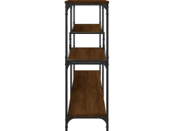 Mesa consola madera de ingeniería marrón roble 160x32x95 cm ES112548