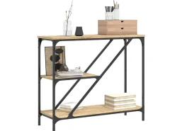 Mesa consola madera de ingeniería roble Sonoma 88,5x30x75 cm ES872986