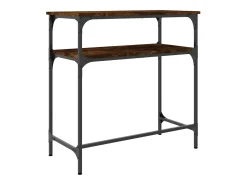 Mesa consola madera de ingeniería roble ahumado 75x35,5x75 cm