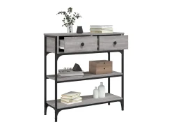 Mesa consola madera de ingeniería gris Sonoma 72,5x25x75 cm