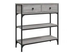 Mesa consola madera de ingeniería gris Sonoma 72,5x25x75 cm