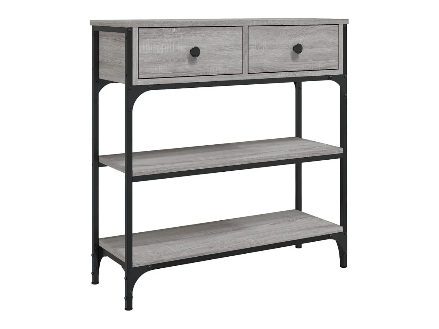 Mesa consola madera de ingeniería gris Sonoma 72,5x25x75 cm