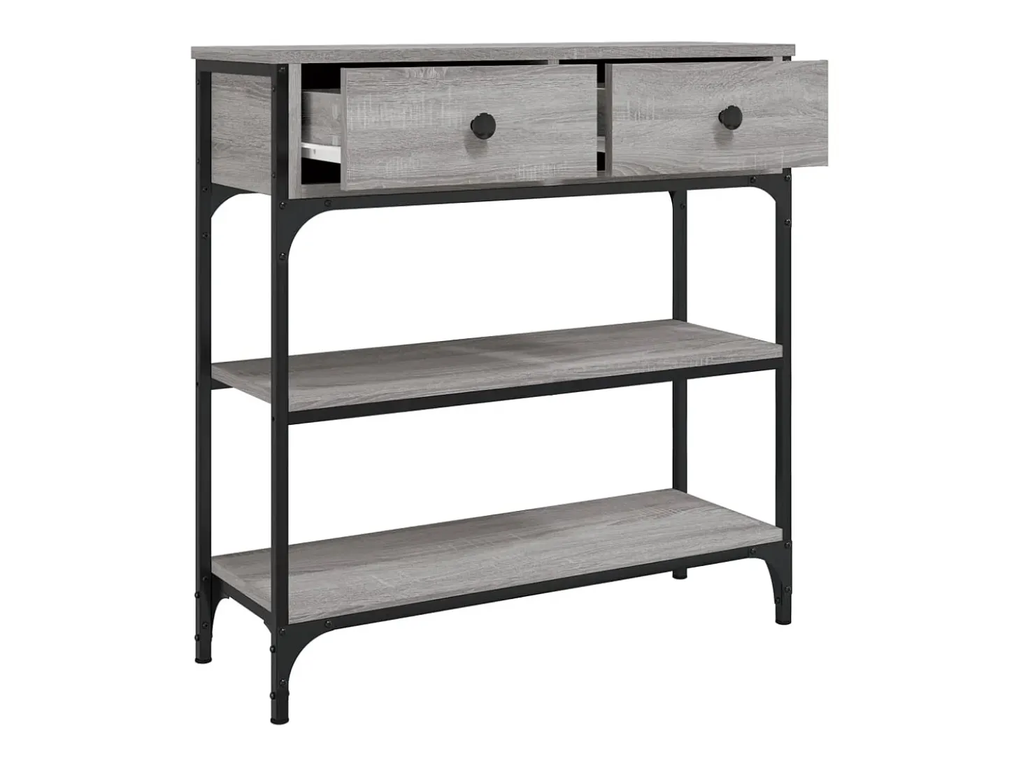 Mesa consola madera de ingeniería gris Sonoma 72,5x25x75 cm