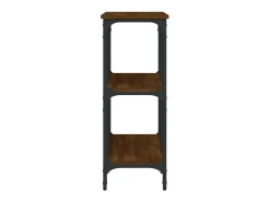 Mesa consola madera de ingeniería marrón roble 100x29x75 cm ES243576