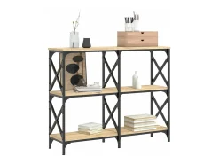 Mesa consola madera de ingeniería roble Sonoma 100x28x80,5 cm