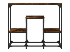 Mesa consola madera de ingeniería roble ahumado 89,5x28x76 cm