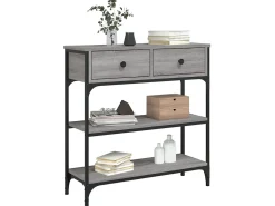 Mesa consola madera de ingeniería gris Sonoma 72,5x25x75 cm ES300222