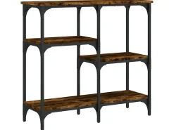 Mesa consola madera de ingeniería roble ahumado 80x29x75 cm ES816030