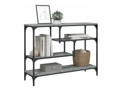 Mesa consola madera de ingeniería gris Sonoma 100x30x75 cm ES899968