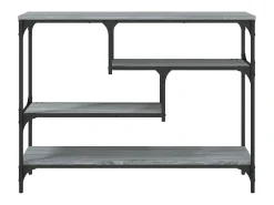 Mesa consola madera de ingeniería gris Sonoma 100x30x75 cm ES899968