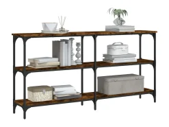 Mesa consola madera de ingeniería roble ahumado 150x29x75 cm ES711026