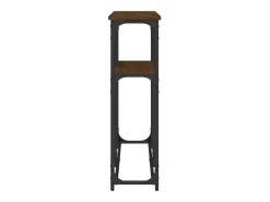 Mesa consola madera de ingeniería marrón roble 145x22,5x75 cm ES555275