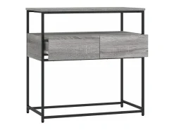 Mesa consola madera de ingeniería gris Sonoma 75x40x75 cm