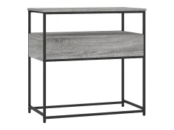 Mesa consola madera de ingeniería gris Sonoma 75x40x75 cm