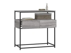 Mesa consola madera de ingeniería gris Sonoma 75x40x75 cm