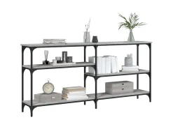Mesa consola madera de ingeniería gris Sonoma 160x29x75 cm ES275019
