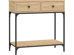 Mesa consola madera de ingeniería roble Sonoma 75x34,5x75 cm ES661796